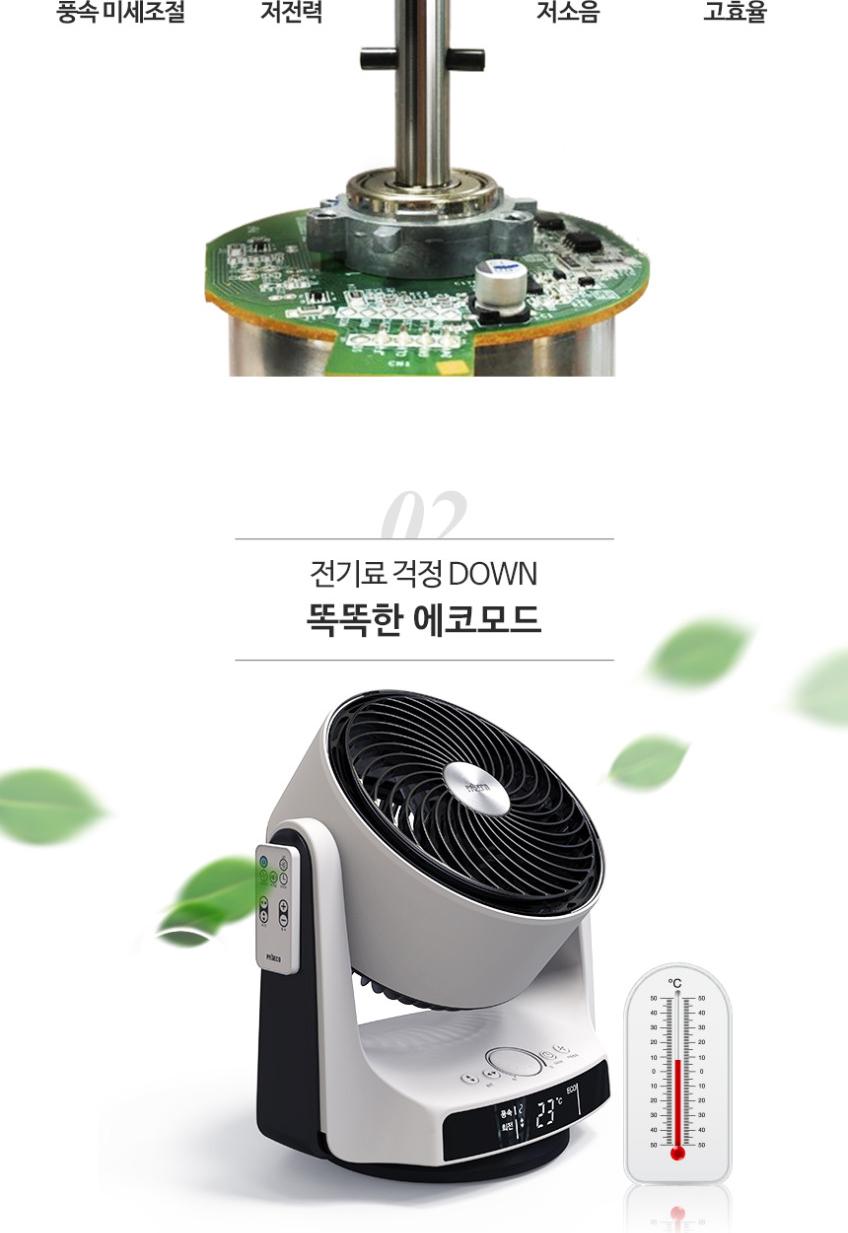 파세코 8인치 앉은뱅이 써큘레이터 PCF-M20000W 상세 이미지 4
