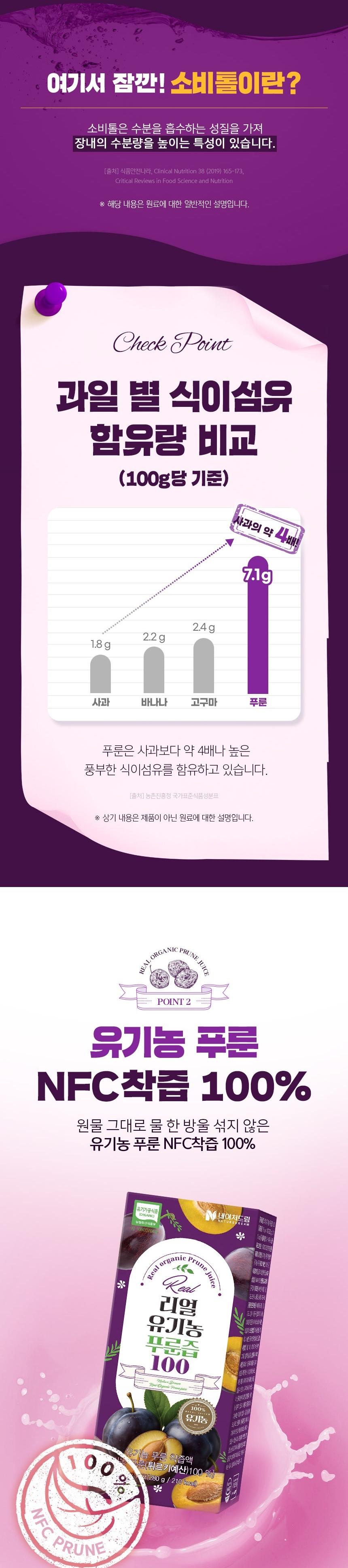 네이처드림 리얼 유기농 푸룬즙 100 20g x 14포 상세 이미지 5